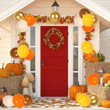 100pcs Fall Thanksgiving Balloons Yellow Orange 12 Inch Rubber Balloons for Autumn Party