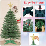 3 Ft Artificial Christmas Tree For Tabletop, Mini Xmas Tree With 4-Leg Stable Base, Small Xmas Tree For Indoor Outdoor Holiday Home Office Party Christmas Decorations (Green)
