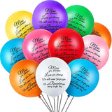 72 Pieces Colorful Memorial Funeral Balloons Remembrance Biodegradable