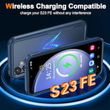 For Samsung Galaxy S23 Fe Case, 3 In 1 Galaxy S23 Fe 5G Case With 2Pcs Tempered Glass Screen Protector, 10Ft Military Grade Defense, Heavy Duty Protection (Blue)