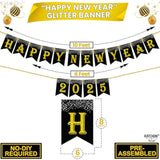 10ft Glitter Happy New Year Banner - No DIY - 2025 NYE Decor