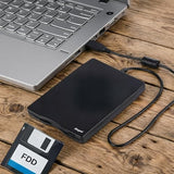 Floppy Drive 3.5 External Usb Floppy Diskette Drive For Laptops Desktops Notebooks (Black)