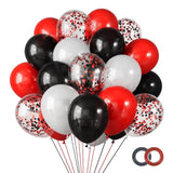 Red, Black & White Balloon Set: 65-Piece Party Decorations