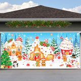 Christmas Garage Door Banner Gingerbread House Party Decorations Merry Christmas Garage Door Backdrop Sweet Xmas Winter Holiday Party Decor 6 X 13 Ft