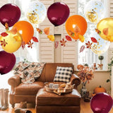Fall Bridal Baby Shower Birthday Party Decorations Maroon Orange Gold Balloons