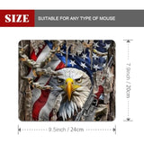 American Flag Eagle Rip Oak Camo Square Mouse Pad, Texture, Waterproof, Anti Slip Rubber Base, Computer Mouse Pad, Laptop Mouse Pad
