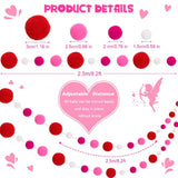 3 Pieces Pom Pom Garlands Felt Ball Garland Banners With Multiple Size