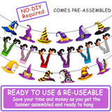 Halloween Witch Hat & Boot Banner Set - Witch Theme Party Decor