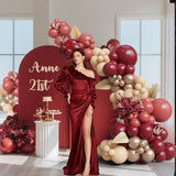 136Pcs Fall Balloon Arch Kit Burgundy Pink Nude Champagne for Baby Shower Thanksgiving