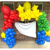 60PCS Rainbow Balloon Set – Bright Multicolor & Confetti Balloons for Kids Birthday and Fiesta