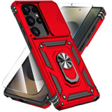 Samsung Galaxy S25 Ultra 6.9 Case with HD Screen, Kickstand & Camera Cover Red