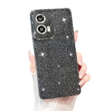 For Moto G Stylus 2024 Case,Cute Super Vibrant Neon Glitter Shiny Bling Sparkly Case Thin Slim Shockproof Camera Protection Cover For Women Girl For Motorola Moto G Stylus 2024-Black