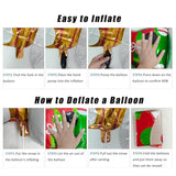 2 Pc Christmas Bear Santa Mylar Foil Balloons Party Decoration