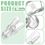 20 Pack Balloon Arch Clips Plastic Spring Clamps 2.4 Inch Heavy Duty Clip For Balloon Arch Kit Birthday Decoration Crafts Backdrop Woodworking Photography Studios (Transparent)