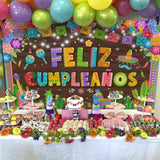 Feliz Cumpleaños Banner Fiesta Birthday Backdrop Party Decoration
