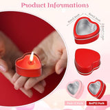 24 Pcs 2Oz Heart Shaped Metal Tins With Clear Window Lids Empty Metal Cans Heart Shaped Box Candle Tins Jar For Valentine‘S Day Candle Making Candies Gift(Red, Pink)