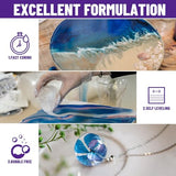 Epoxy Resin Kit 1Gallon, Clear Crystal Resina Epoxica Food Safe, Casting Resin For Art Craft, Jewelry Making, Diy