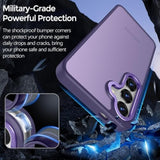 For Samsung Galaxy S25 Case, Skin Feel Translucent Frosted Anti-Scratch Protective Phone Cover For Samsung S25 With Semi-Clear Bumper Hard Pc Back Soft Silicone Edge, Matte Purple