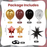 58Pcs Black Burgundy And Gold Balloons 12 Inch Maroon Gold Red Black Confetti Balloons Magic Themed Decorations For Boys Girls Graduations Baby Shower Birthday Party Decor Backdrop Supplies