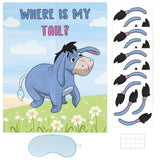 Winnie Party Games Pin The Tail Game, Birthday Party Games Set, Pin The Tail On The Donkey Poster With 20Pcs Tail Stickers, Baby Shower Games Pooh Birthday Supplies Party Decorations