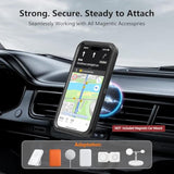 Magnetic Case With Belt Clip Holster, Heavy Duty Protective Phone Case, Shockproof Magnetic Phone Cover For 13/14/15 6.1" Dark Black
