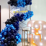 100 Pack 12 Inch Navy Blue Latex Balloons - Round Dark Blue Balloons For Birthday Party, Graduation, Wedding, Anniversary, Baby Shower Decorations