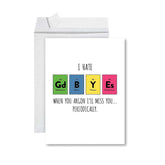 Funny Jumbo Retirement Card With Envelope 8.5 X 11 Inch, Greeting Card, Periodic Table Gdbyes, Scientist, Teacher, Professor