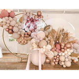 154 Pcs Boho Rose Gold Balloon Garland Arch Kit Double Stuffed Blush Dusty Rose Pink Balloons
