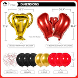 Boxing Party Decorations Happy Birthday Banner & Balloons for UFC & Fight Night Theme