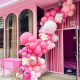 Pink Balloons Garland Arch Kit, Hot Pink White Balloon Arch Kit, Pink Latex Balloons Party Balloons For Girls Kids Birthday Decoration Wedding Baby Shower Valentine'S Day Decoration Party Supplies