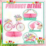 12 Pcs Spring Party Decorations Hello Spring Theme Party Decorations Flower Tulip Honeycomb Table Centerpieces For Home Office Birthday Honeycomb Supplies Decor