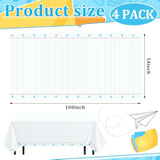 4 Pcs Preschool Kindergarten Back To School Party Tablecloth First Day To School 54 X 108 Inch Large Disposable Rectangle Notebook Tablecloth Cover For Party Supplies Table Decorations