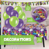 Teenage Mutant Ninja Turtle Birthday Party Supplies | Serves 16 Guests | Officially Licensed | TMNT Mutant Mayhem Movie | Balloon Decorations, Plates, Napkins, Tablecloth, Forks, Button