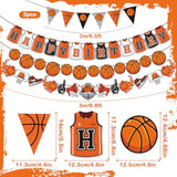 Basketball Happy Birthday Banner, Basketball Party Garland Bunting for Boys