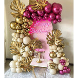 134pcs Magenta Pink Gold Balloon Garland Kit for Birthday, Baby Shower, Party