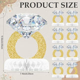 9 Pcs Diamond Ring Centerpiece Engaged Diamond Rings Decor For Bachelorette Party Engagement Party Bridal Shower Wedding Anniversary Decoration Supplies