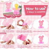 12 Pieces Baby Gender Reveal Honeycomb Table Centerpieces 3D Gender Re