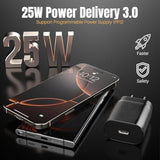 Galaxy S25 S24 Usb C Charging Block 25W Pd Super Fast Charger Type C Wall Plug Adapter Quick Charge For Samsung Galaxy S25/S24/S23/S22/S21/S20/Z Fold 3/4/5/Note20/Iphone 16/15 (Black 1Pack)