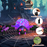 9FT Halloween Inflatables Decorations Purple Spider Yard LEDs Decor