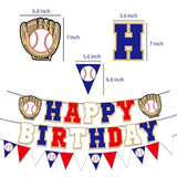 Happy Birthday Banner For Baseball Birthday Decorations, Sports Theme
