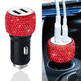 Dual Usb Car Charger, 5V/2.4A Bling Car Charger, Fast Charge Dual Port Usb Car Adapter, Compatible With All Chargers