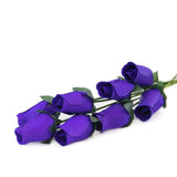 Purple Roses Bunch Of 8 Closed Bud Wooden Roses For Crafts Custom Bouquets And Other Diy Projects. Choose Form Over 60 Colors