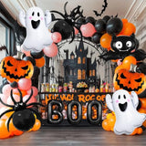 Halloween Balloon Set: Ghost, Bat, Spider, Pumpkin - Spooky Party Decor