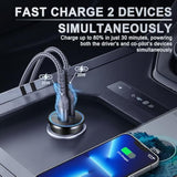 Usb C Car Charger, 40W Pd Dual Ports Fast Charging Car Adapter, Type C Compact Car Charger Compatible With Iphone 14 13 12 11 Pro Max, Ipad Pro, Samsung Galaxy S22 S21 S10 Plus, And More