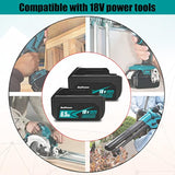 2 Pack Bl1860B 6.5Ah 18 Volt Lithium Ion Battery For Makita 18V Battery 6.0Ah 5.0Ah 4.0Ah 3.0Ah 2.0Ah Bl1850B Bl1840B Bl1830B Bl1820B Compatible With Makita 18V Lxt Battery