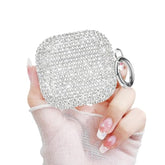 Luxury Sparkly Bling Rhinestone Case with Keychain for Women Girls Airpods 4 Generation Case, Anti-Lost Glitter Crystal Hard PC Shockproof Full Protective Cover