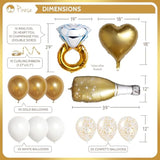 Happy Engagement Banner, Just Engaged Banner, Happy Engagement Decorations | Just Engaged Decorations | Almost Married Sign | Congratulations Wedding Decor Sign With Balloons