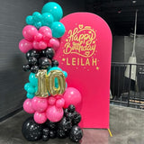 Peacock Blue Balloons Different Sizes, 123 Packs Mint Blue Balloon, Pack Of 18 12 10 5 Inch Teal Balloon Garland Arch Kit For Birthday Baby Shower Dolphin Mermaid Theme Party Decoration