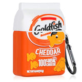 For Airpod 2/1 Case Food Design Cover For Airpods Silicone Cases Air Pods Cute Funny Cartoon 3D Kawaii Fun Soft Designer Unique Fashion Cool Pretty For Girls Boys Teen Girly (Gold Fish Cookie)