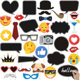 35Pcs Insta-Themed Social Media Party Selfie Photo Booth Props With Emoji & Speech Bubble Diy Photo Props For Birthday, Graduation, Festivals, Anniversary, Wedding Event Decoration Party Supplies